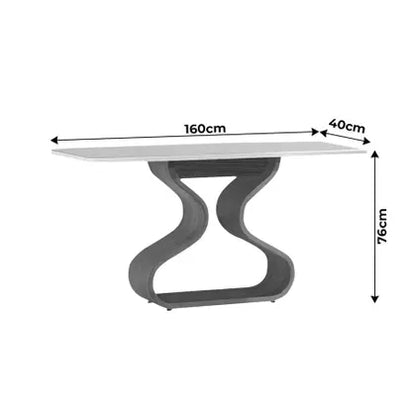 Aparador console com dimensões 160cm x 40cm x 168cm (altura e largura)