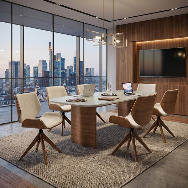 Conjunto Com 2 Poltronas Giratória Heloisa