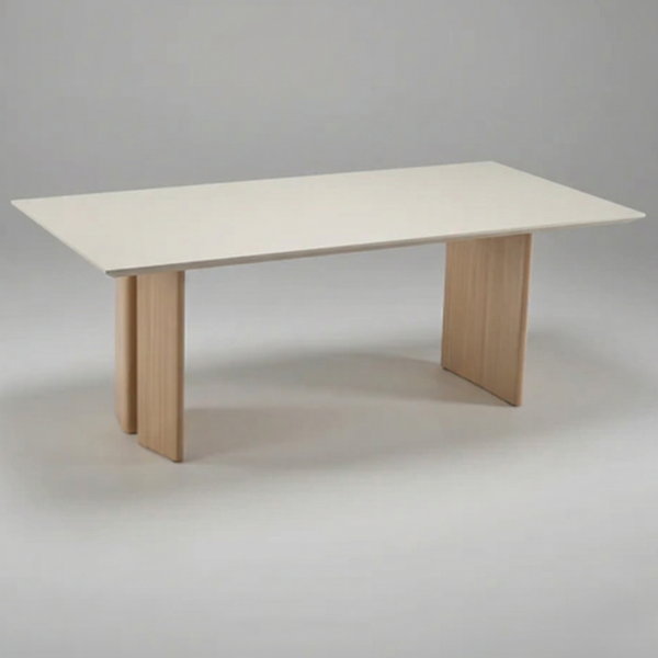 Mesa de Jantar Maisa Tampo Reto Com Vidro