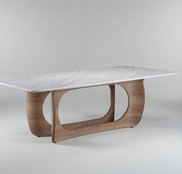 Mesa De Jantar Geisa Tampo Reto Com Vidro