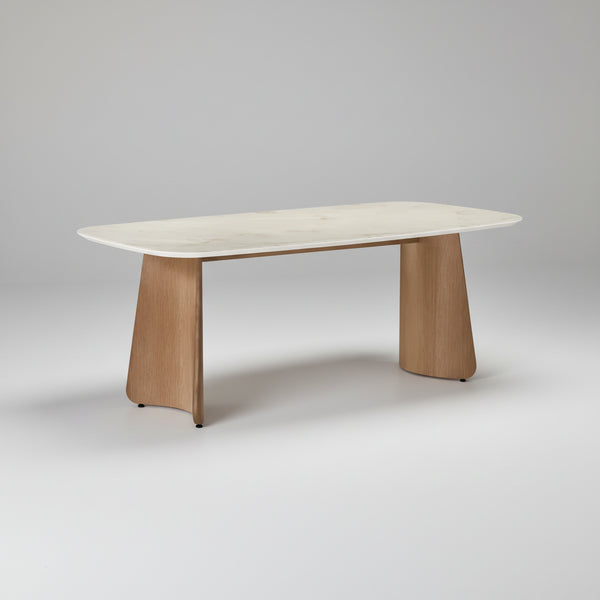 Mesa de Jantar Michele Tampo Barril com Vidro