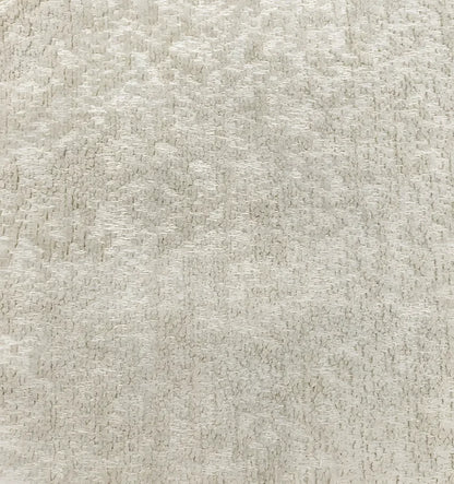 Tecido bouclé claro, textura trançada e aparência uniforme