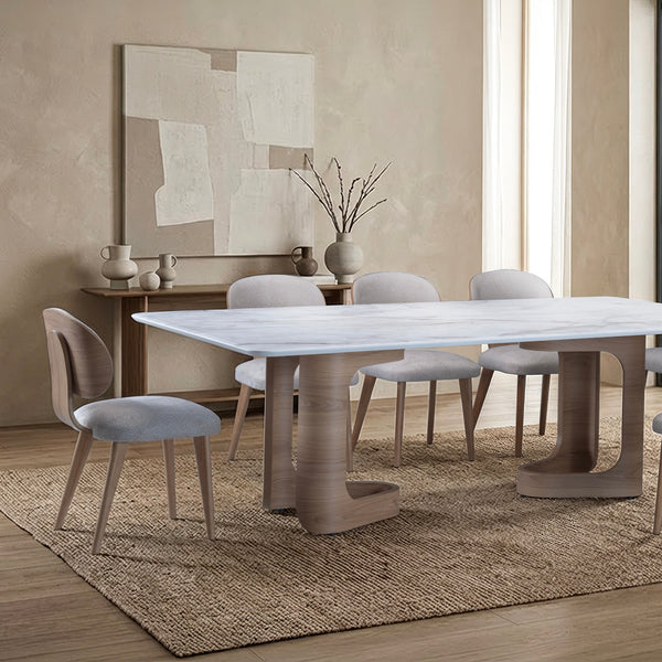 Mesa De Jantar Ruby Tampo Reto Com Vidro