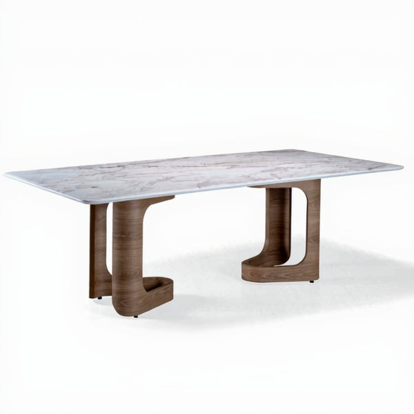Mesa De Jantar Ruby Tampo Reto Com Vidro