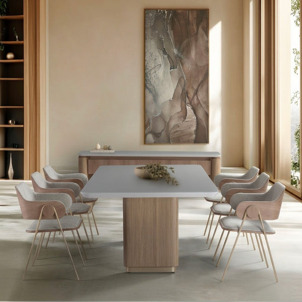 Mesa de Jantar Simara em Vidro Tampo Reto